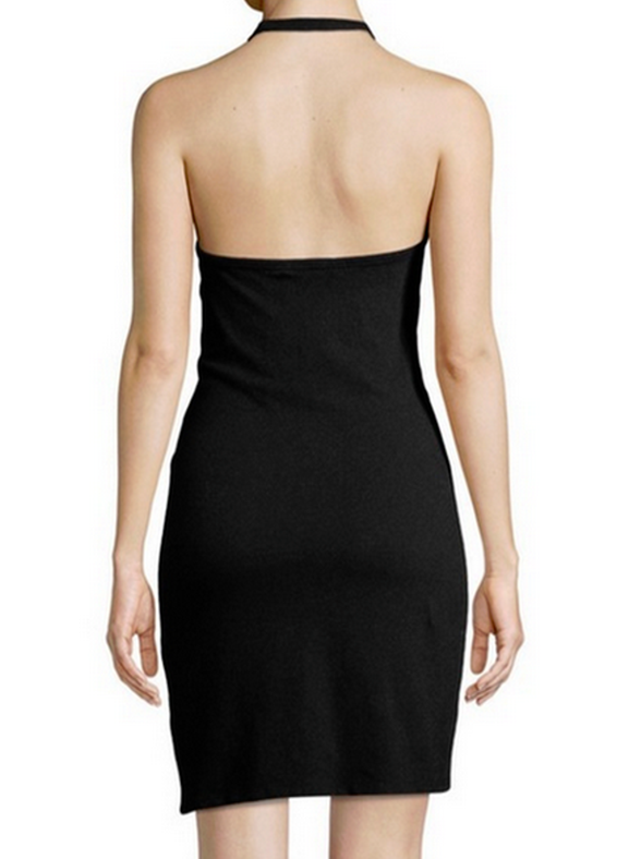 alexander wang ruched one shoulder halter dress Alexander Wang Ruched One Shoulder Halter Dress