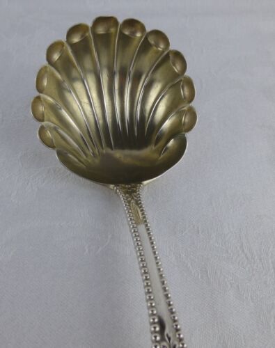 Sheafer & Lloyd sterling silver gravy ladle beaded shell pattern 1894 Pittsburg - Picture 2 of 6