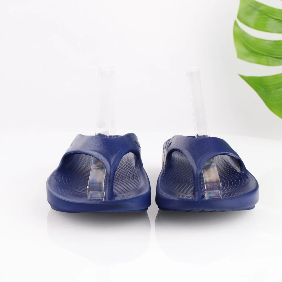 Босоножки Oofos женские OOriginal восстановительные размер 40 9 темно-синие стринги шлепанцы резиновая обувь - Изображение 2 из 4