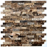 Mosaikfliese Selbstklebend Marmor Naturstein Dunkelbraun Naturstein Emperador ..