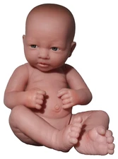 Full Body Vinyl Silicone Doll Real Reborn Unisex Doll Lifelike Newborn Nude