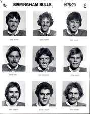 CGE6 Orig Photo 1978-79 BIRMINGHAM BULLS RICK VAIVE MICHEL GOULET RICK ADDUONO