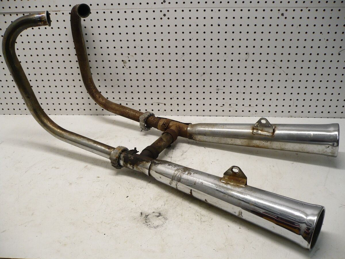 KAWASAKI KZ440 LTD 80 OEM Exhaust Headers Mufflers Tail KAWASAKI KZ440 LTD 80 OEM Exhaust Headers Mufflers Tail