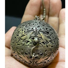 ancient near eastern cleaned silver openwork astrological amulet very rare