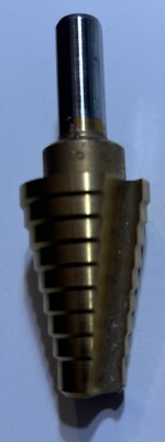 Titanium Step Drill Bit, High-Speed Alloy-Steel Bit, 1/2, 5/8, 3/4, 1 