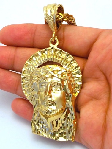MENS 14K YELLOW GOLD FILLED JESUS 