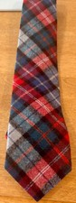 PENDLETON 100% WOOL BLACK BLUE RED GREY PLAID NECKTIE MADE IN USA
