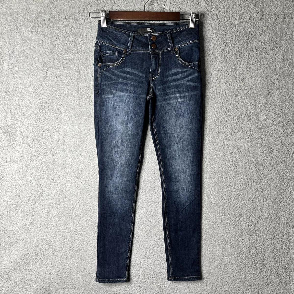1822 Denim Womens Jeans Size 26 Blue Stretch Skinny Cropped Rise 8