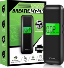 Vminno Breathalyzer Rechargeable Tester with Memory and Warning Function, H3