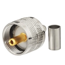 2x UHF PL259 male connector Crimp for LMR195 RG58/RG142 cable for walkie talkie