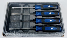 New Snap-on Mini Screwdriver Set Sgdx40bmb Blue Soft Handles 4 Pcs. New