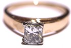 GIA 14k yellow gold 1.01ct I1 J Princess diamond solitaire engagement ring 4.5g — photo 1