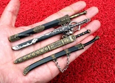 1/12 Mini 4PCS CHINA Swords from different dynasties full metal key chain toy