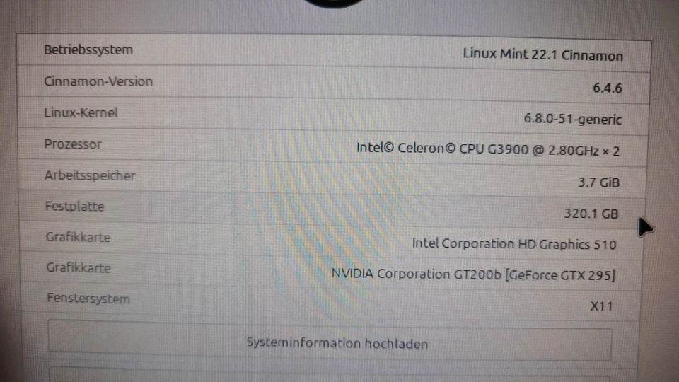 Office PC / Retro Grafikkarte Geforce GTX 295 / Intel G3900 / 4GB RAM / Linux - Bild 4 von 4