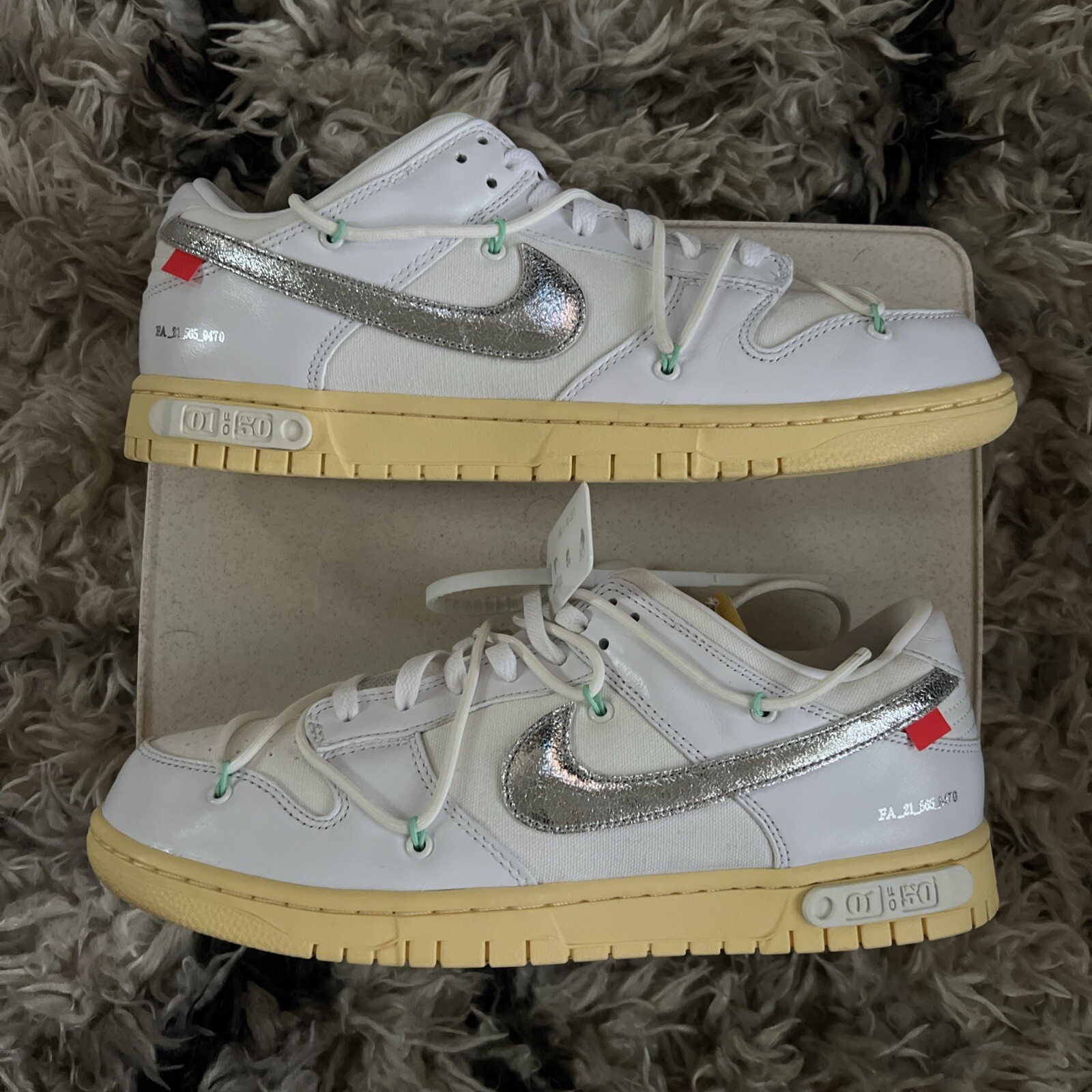 OFF WHITE X NIKE Taglia 11 5 Nike Off White x Dunk Low Lotto01 di 50 1 50