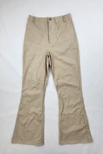 NWT Fashion Nova Faux Leather Pants Women Tan Wide Leg Size 6 Soft