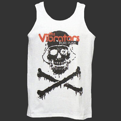 The Vibrators Punk Rock T-SHIRT vest top unisex white S-2XL