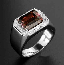 Turkish Zultanite Ring, Men Lab Created Diaspore Colors Changing Ring, for men