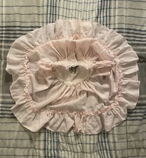 Vintage 60  s C.I. Castro Co Baby Girl Floral  Lace Pink Dress 6-9 Month