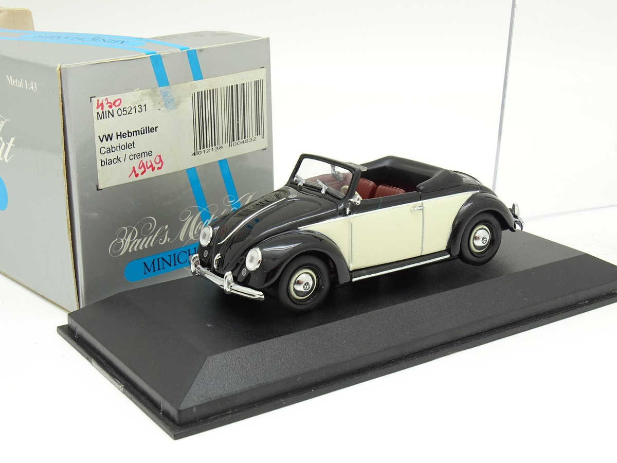 VOLKSWAGEN BEETLE de 1949 noir et bordeaux 1/18 MINICHAMPS 107054230 coccinelle