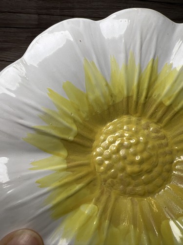 Ciotola piatto ciotola in gres porcellanato ceramica margherita a forma di fiore Louisville giallo bianco - Foto 8 di 8