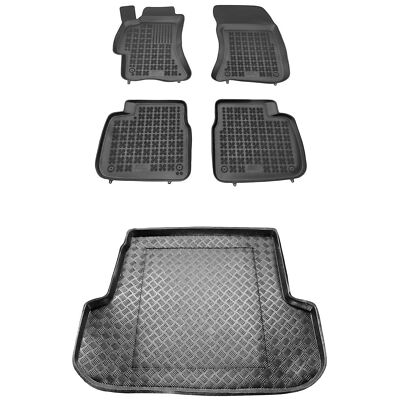 RX27053001-2 Satz Fußmatten und PE Kofferraumwanne für Subaru OUTBACK III 2003-2