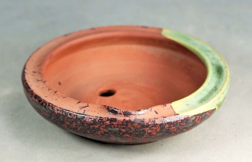 Tokoname Round Bonsai Pot by Eimei (Yozan kiln), #41T47 : D125*H35mm - Picture 3 of 8