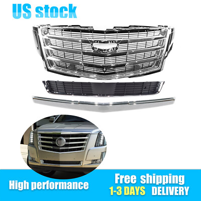 Front Bumper Grille Molding Trim Lower Face Bar Fits 2015-2020 Cadillac Escalade