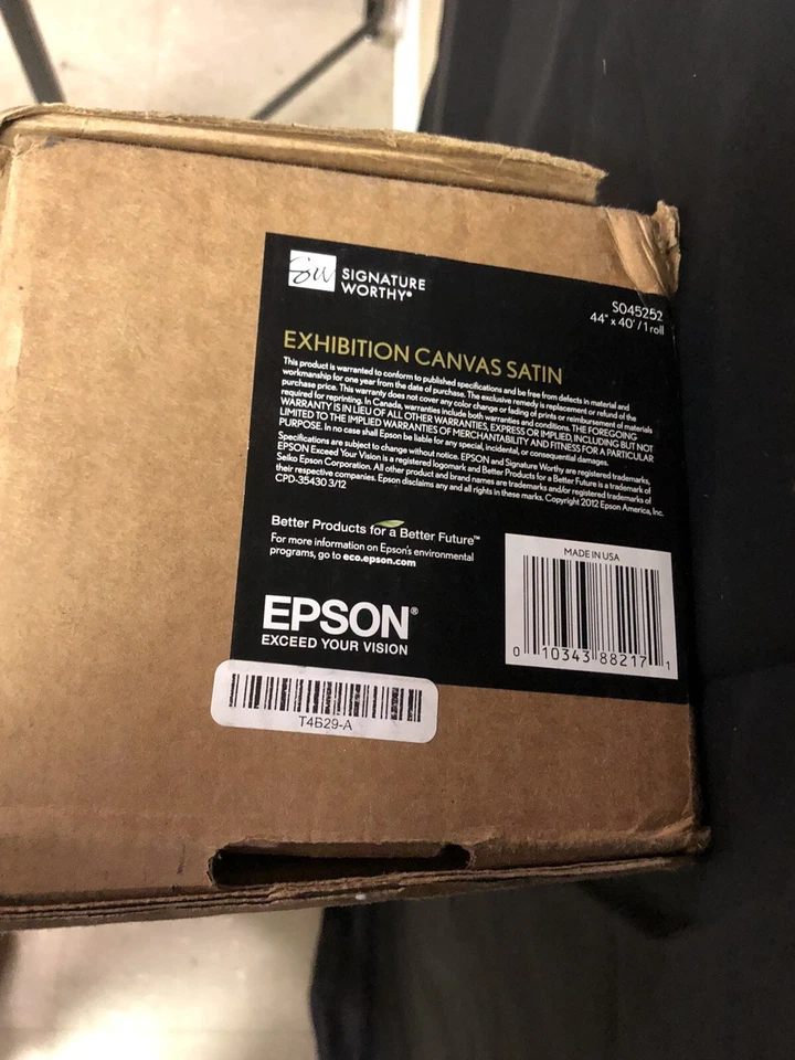 Epson S045252 44" x 40' 23 mil Exhibition Canvas - Satin White - Image 3 of 3