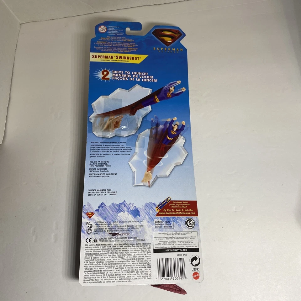 "Nueva figura de Superman Returns Superman Swingshot de 10"" 2006 Mattel DC Comics JL Foto 2 de 2