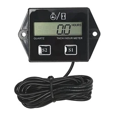 Small Engine Digital Tachometer RPM Gauge & Hour Meter for Car Motorcycle