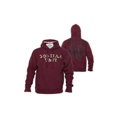 Толстовка с капюшоном GORILLA UNIT Black Wings Weinrot Толстовки с капюшоном Herren Black Wings