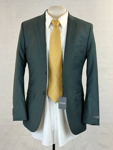 New Couture 1910 Men's Dark Green Blazer 38R Two Button Slim Fit NWT