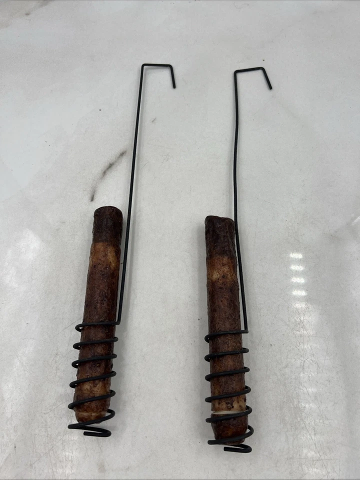 Black Metal Spiral 12" Cupboard Candle HolderPrimitive Country Farmhouse Set 2 - Image 2 of 4