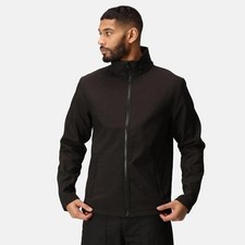 Regatta Ablaze black men's waterproof breathable warm stretch softshell jacket