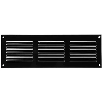 Grille métal 300 x 100 mm noir - MR3010M - RAL9005 - Photo 1/4