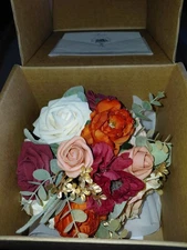 Ling's Moment Terracotta French Rustic Bridal Bouquet New