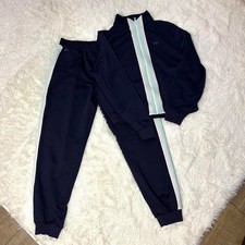 Lacoste Womans Colorblock Navy Tracksuit Set Size 42 2-Piece Zip Jacket Pants