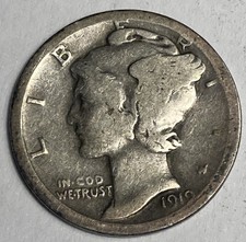 1919 S Mercury Dime .10c 90% Silver