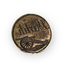 Petschaft Siegel 19. Jhd. Bronze, mit Kanonen Bildnis