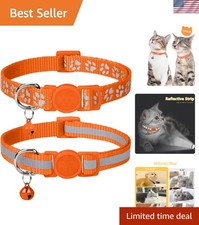 Durable Reflective Cat Collar Set - Breakaway  Adjustable for Night Safety