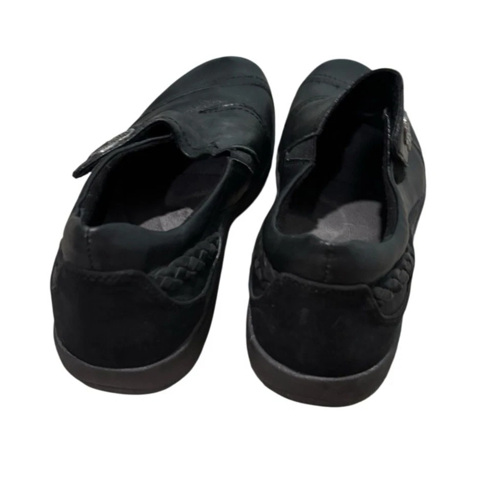 Zapato Aetrex Karina para Mujer Talla 40 9-9.5 Negro Cuero Mocasín Shootie Trabajo Informal Foto 4 de 4