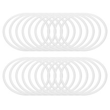 5.7 Inch Dream Catcher Rings, 20 Pcs Plastic Macrame Wreath Floral Round Ring