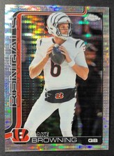2025 Jake Browning Topps Football Chrome Pulsar Refractor #63 Cincinnati Bengals