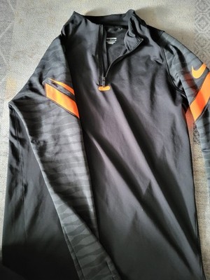 Nike Dri-Fit Strike 1/4-Zip Trainingstop   Herren Größe M   Schwarz/Orange