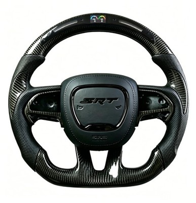 LED Carbon fiber  Steering Wheel Fit Dodge Charger Hellcat Jeep SRT8 2018Heated