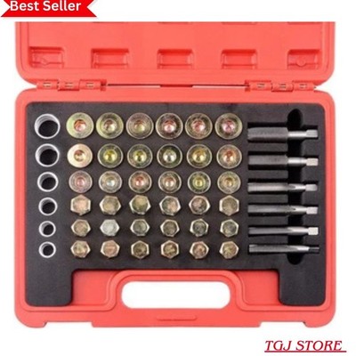 114Pc M13-M22 Oil Pan Thread Repair Kit Sump Gearbox Drain Plug Tool Set M15 M20