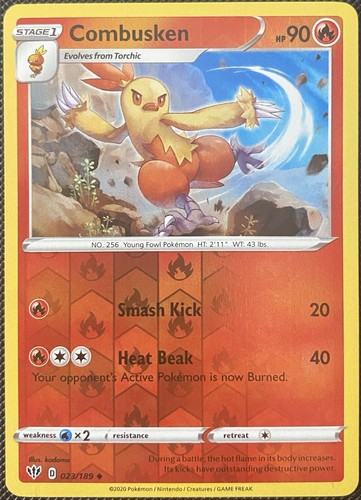 Combusken 023/189 Swsh03: Darkness Ablaze Reverse Holo - Pokémon Karte