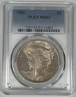 1922 Peace Silver $1 Dollar Coin PCGS MS 63