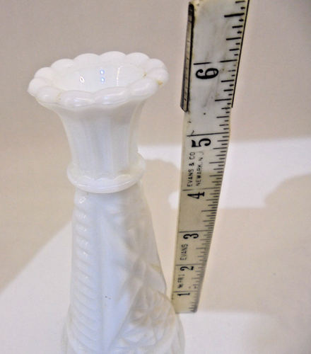Milk Glass Stars & Bars Bud Vase by Anchor Hocking - Picture 4 of 4